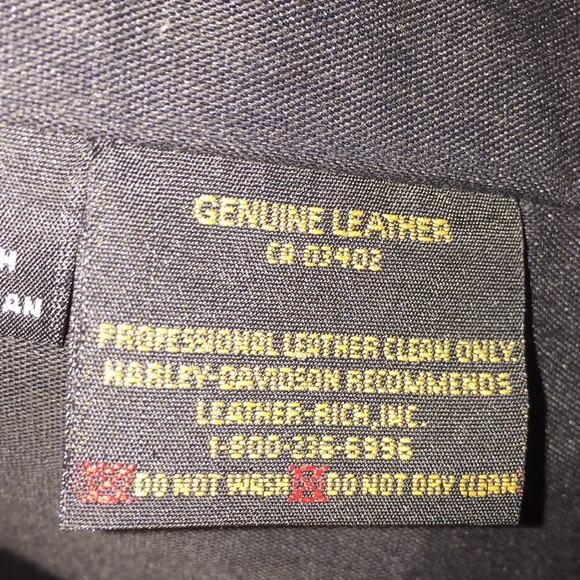 Harley-Davidson Motorcycles Men’s Black Leather Vest Made in USA Size Large - Picture 8 of 11